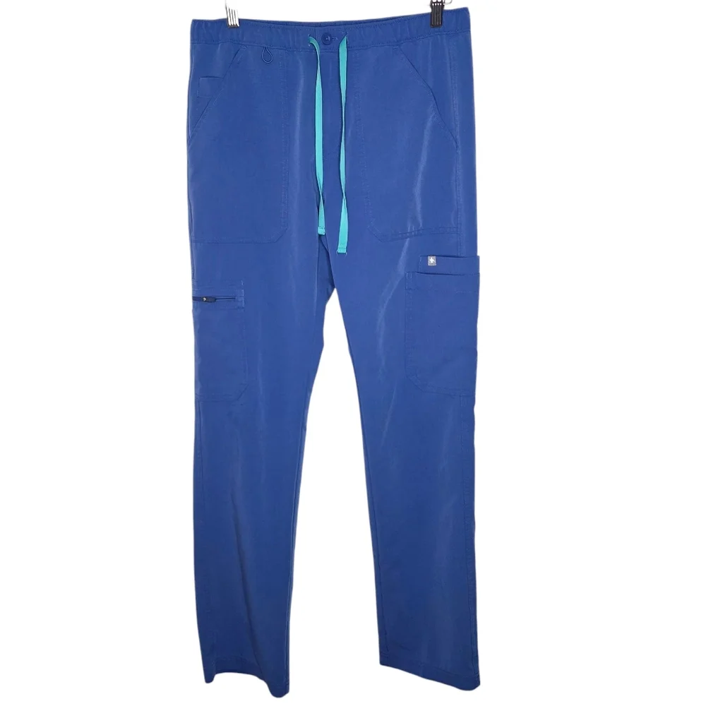Figs‎ Cairo Cargo Scrub Pants Blue Men's Medical Size Small S